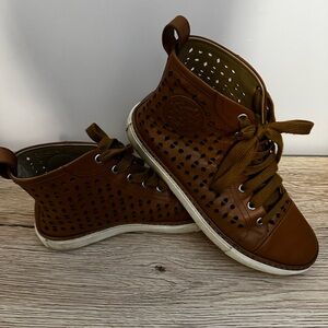 Hermes Tan Perforated Sneakers